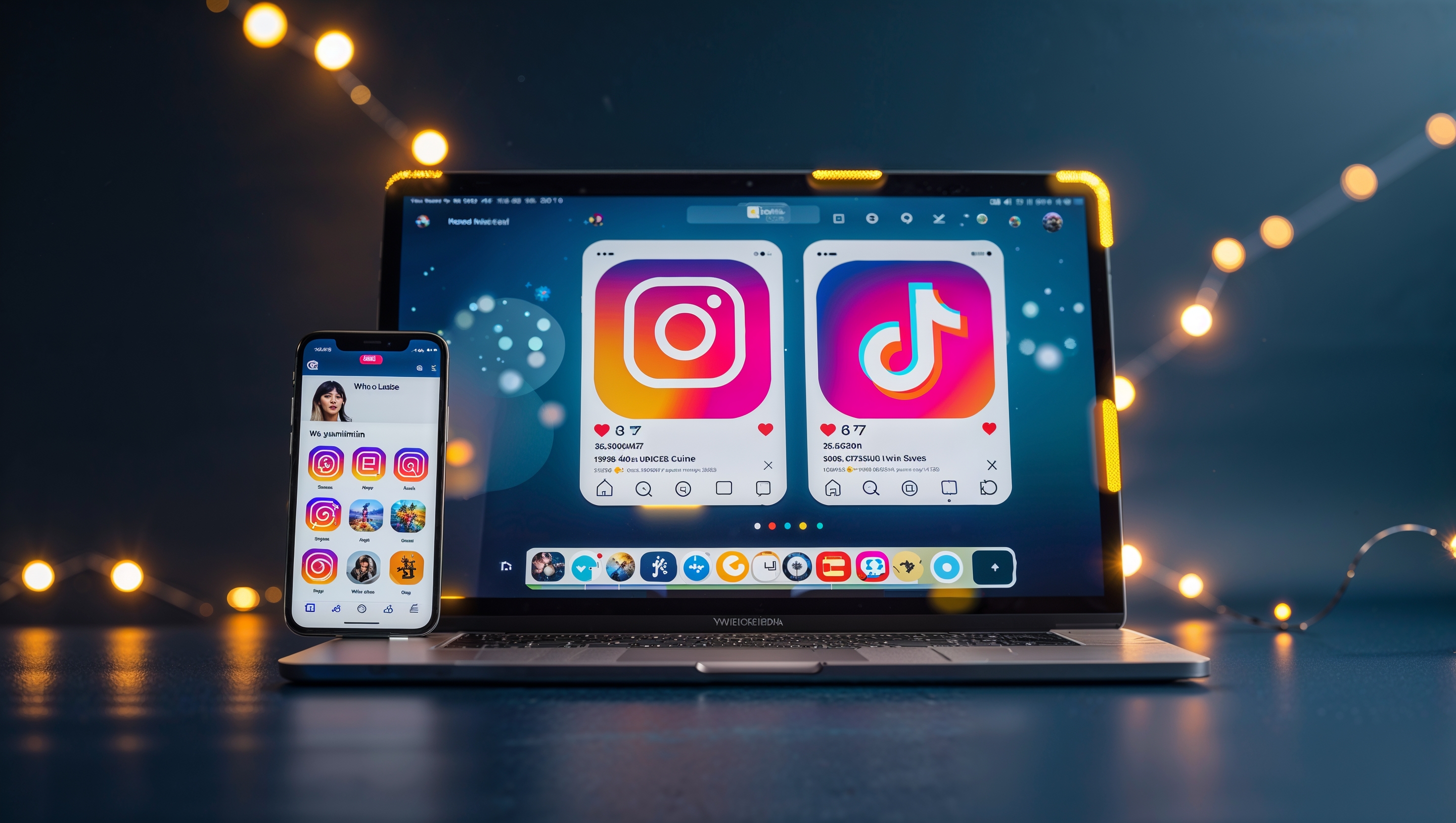 Social media management dashboard showing scheduled posts across Instagram, Facebook, and LinkedIn